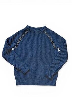 Tory Burch, 100% wool sweater, size small, charcoal, like new!